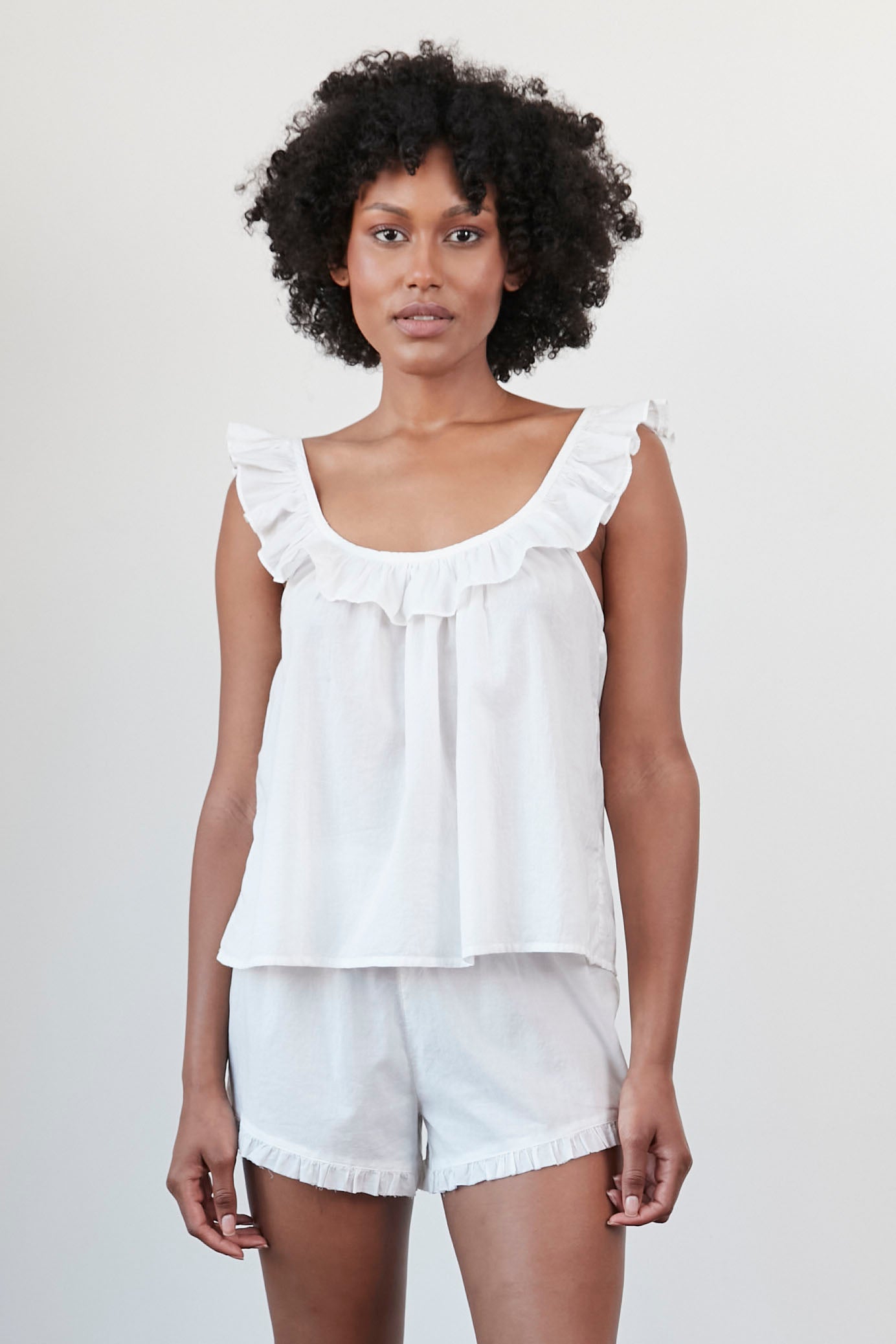 Original Dream Cotton Voile Ruffle Top