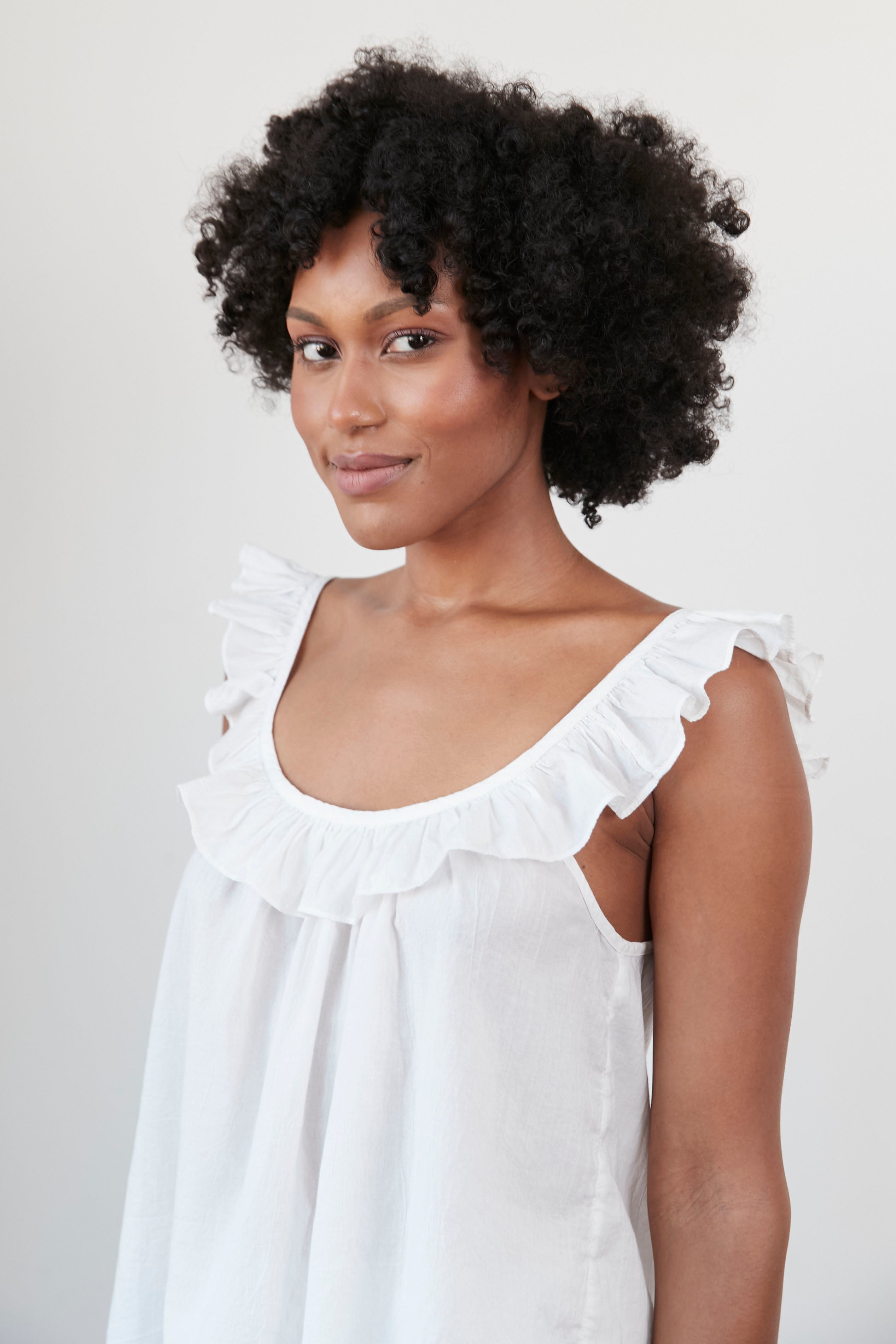 Original Dream Cotton Voile Ruffle Top