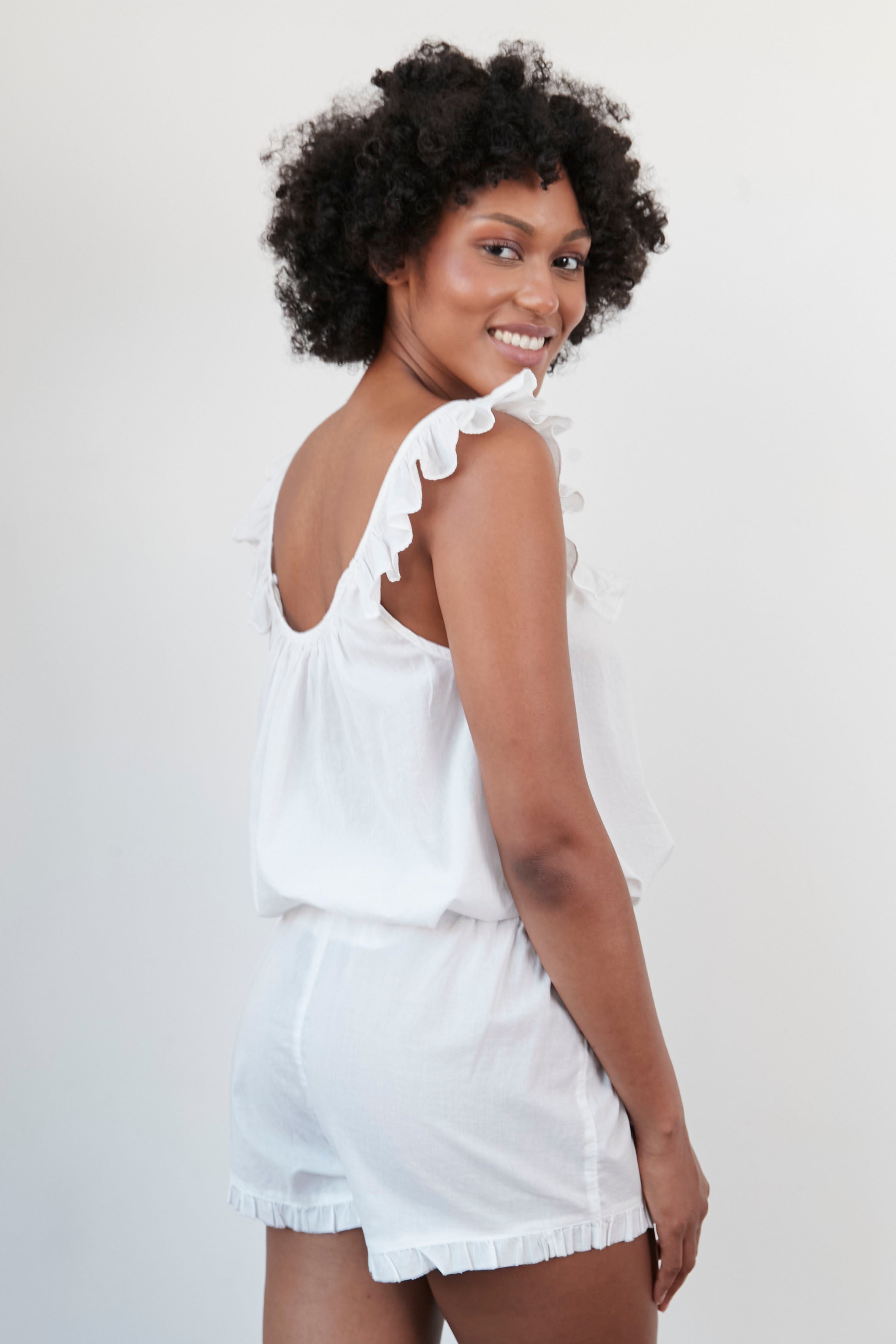 Original Dream Cotton Voile Ruffle Top