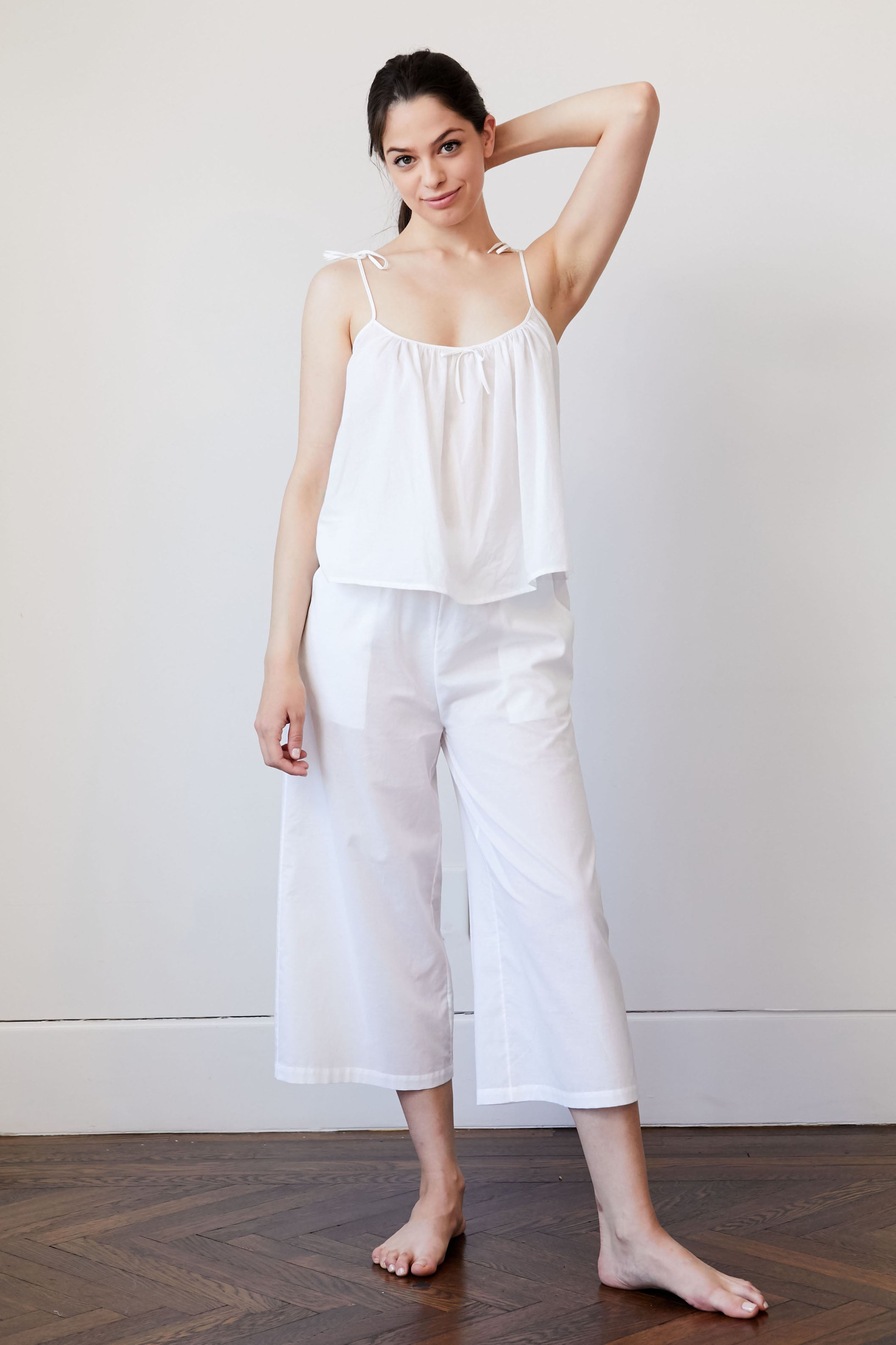 Original Dream Cotton Voile Wide Leg Crop Pant