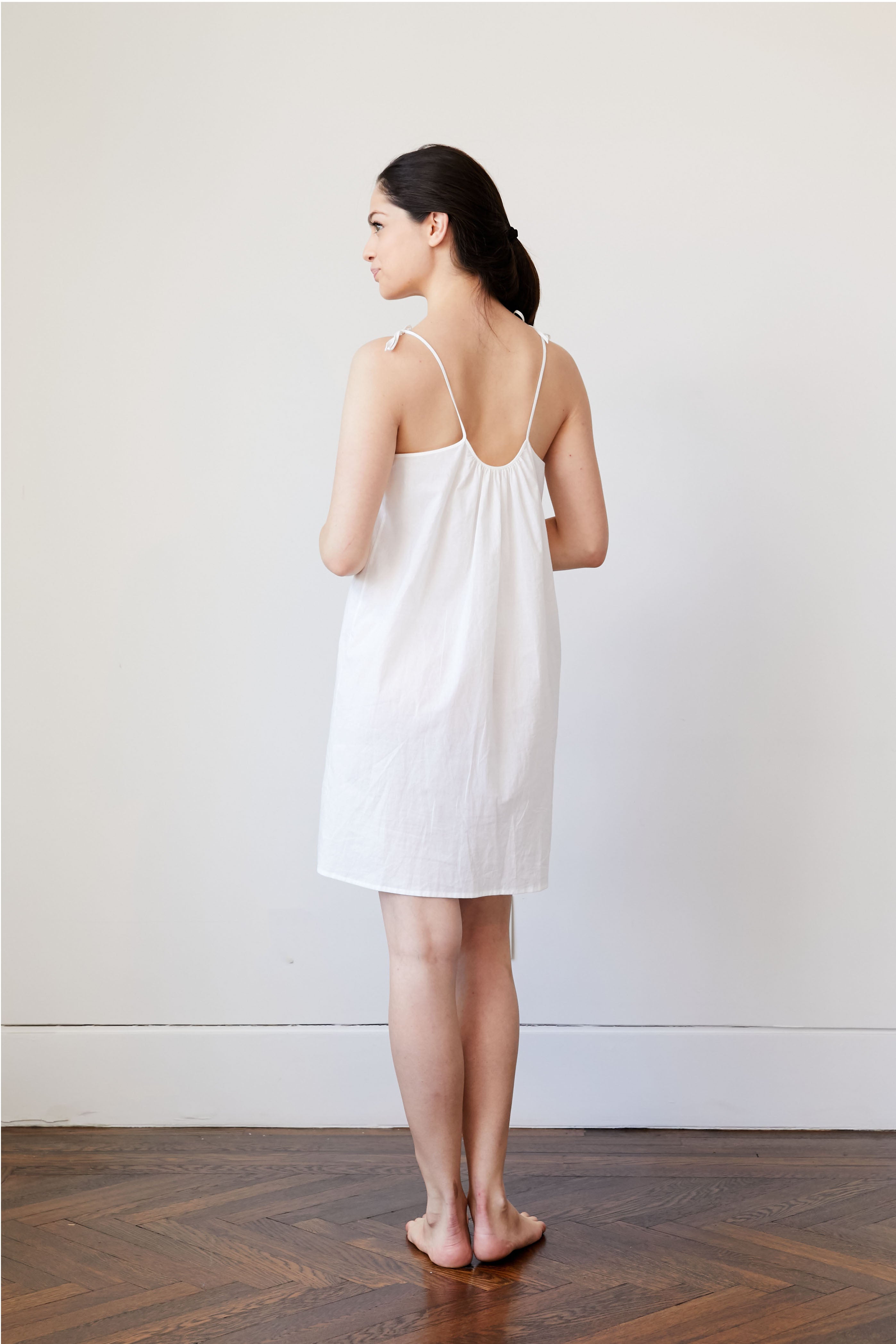 Original Dream Bow Tie Cotton Voile Dress