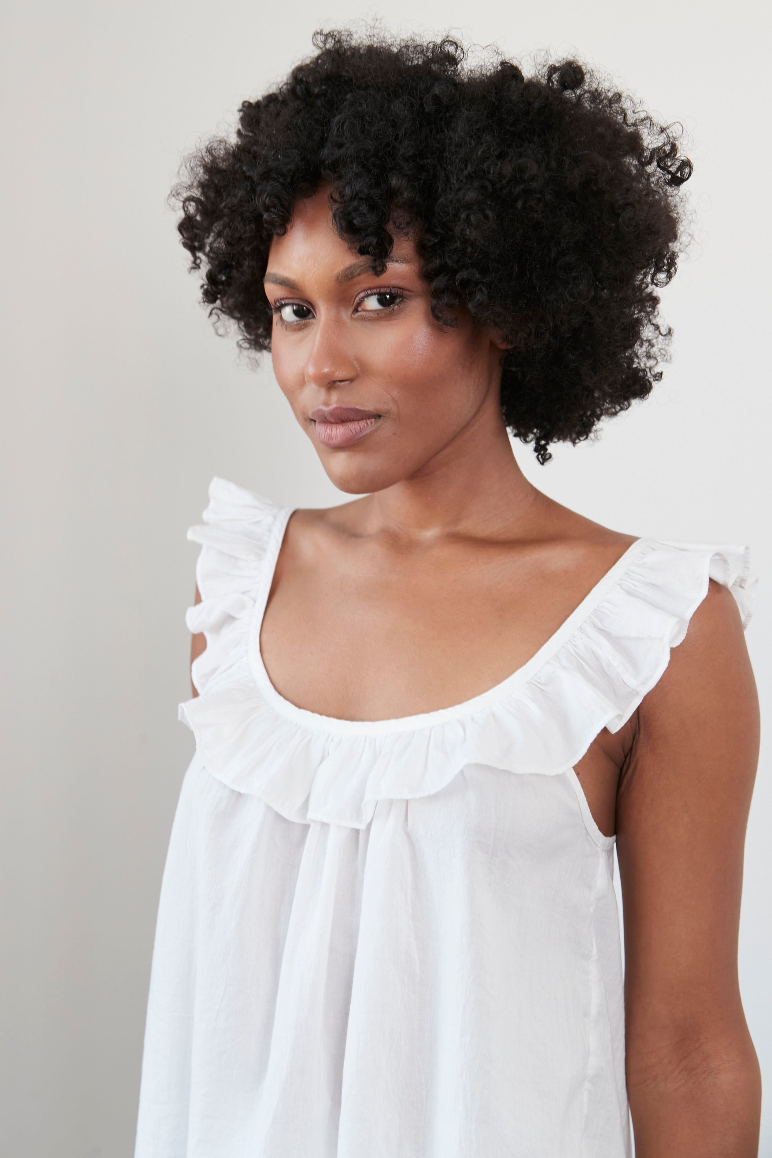 Original Dream Cotton Voile Ruffle Top