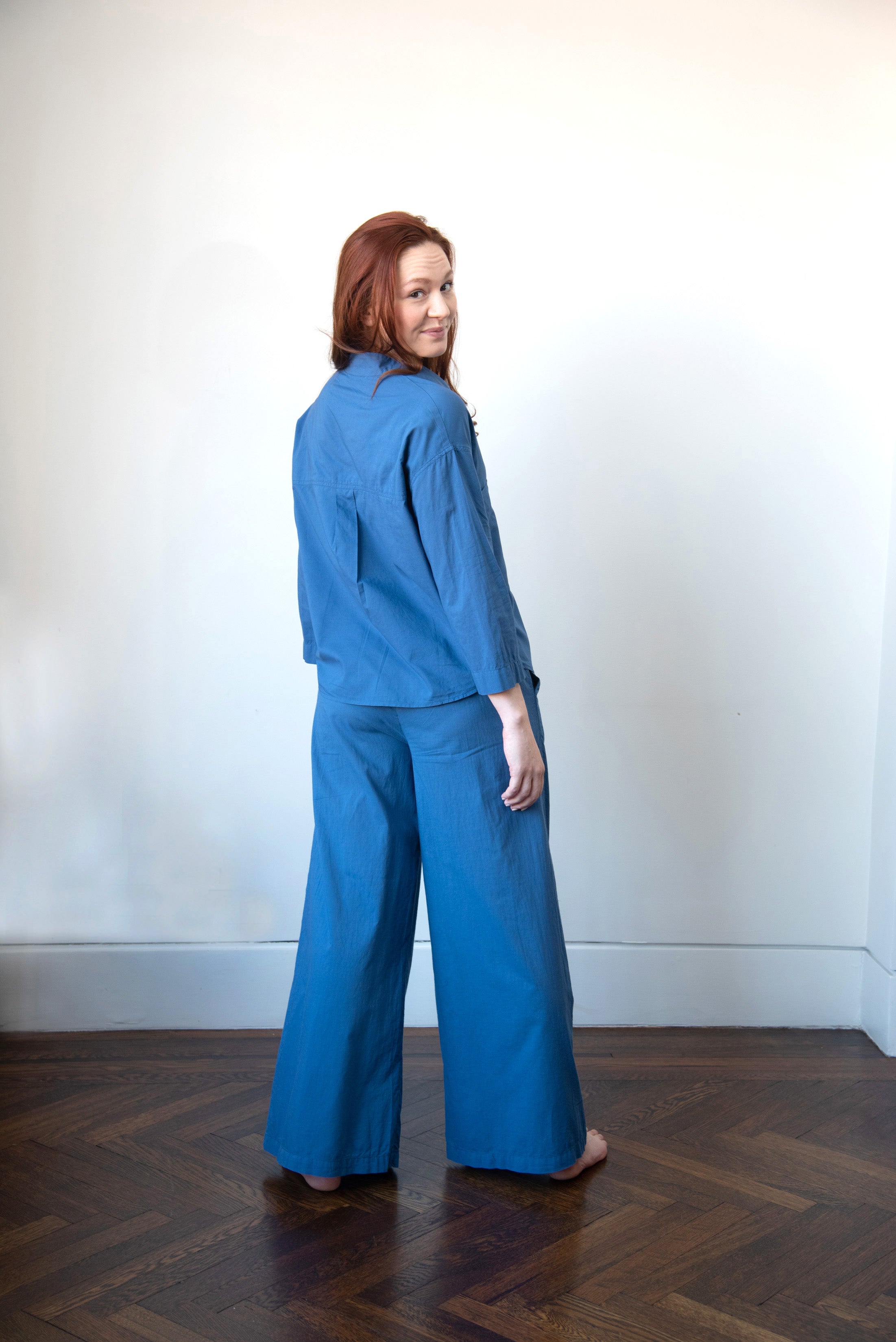 100% Cotton Voile Wide Leg Pajama Pant With Paper Bag Waist (Pant Only)