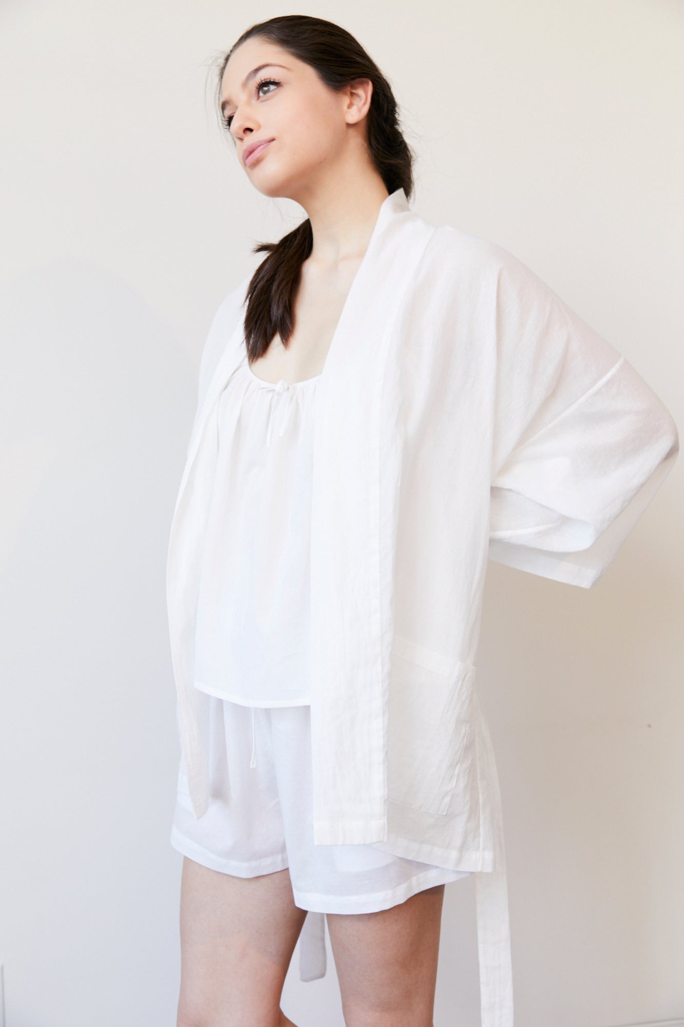 Original Dream White Cotton Kimono Robe
