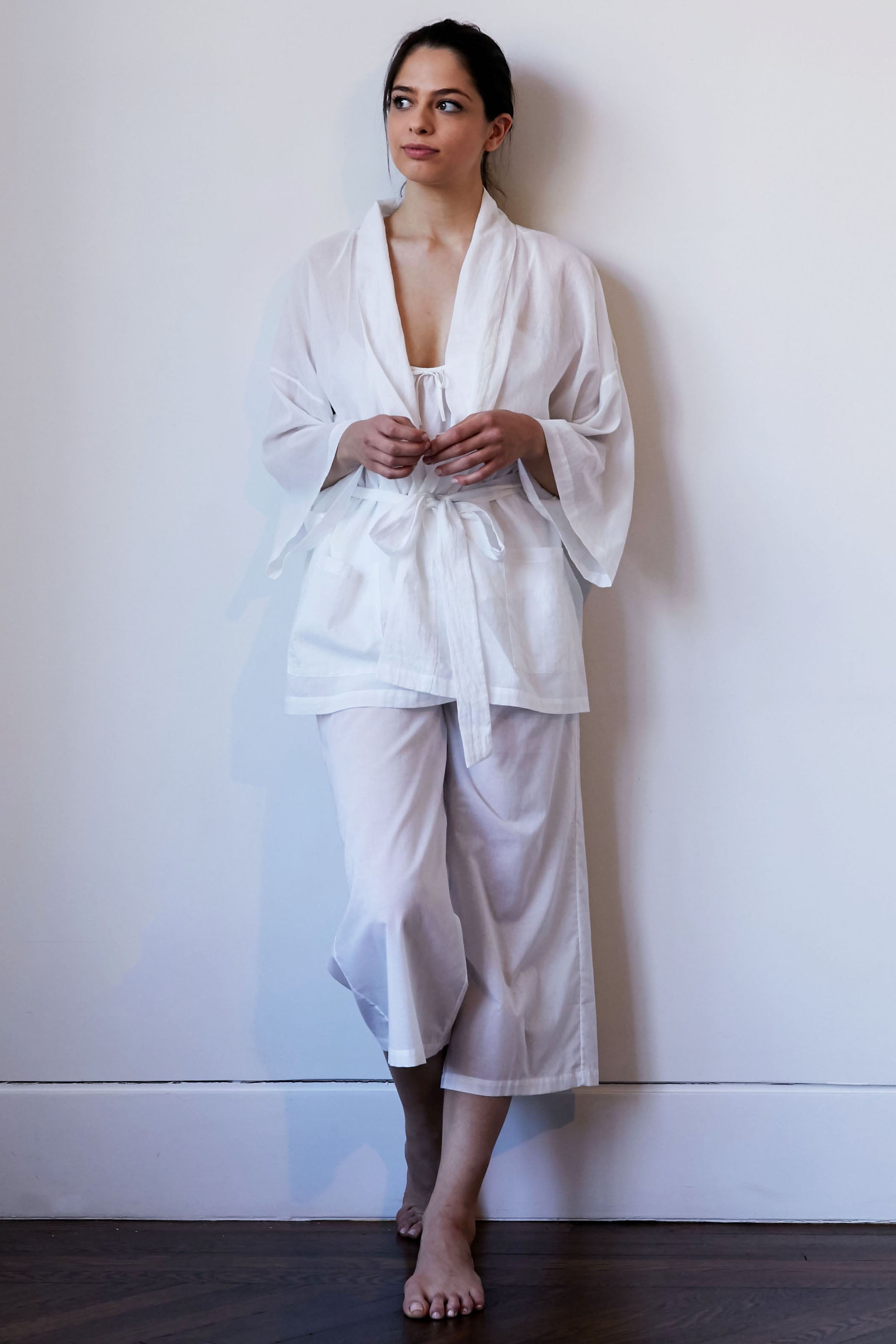 Original Dream White Cotton Kimono Robe