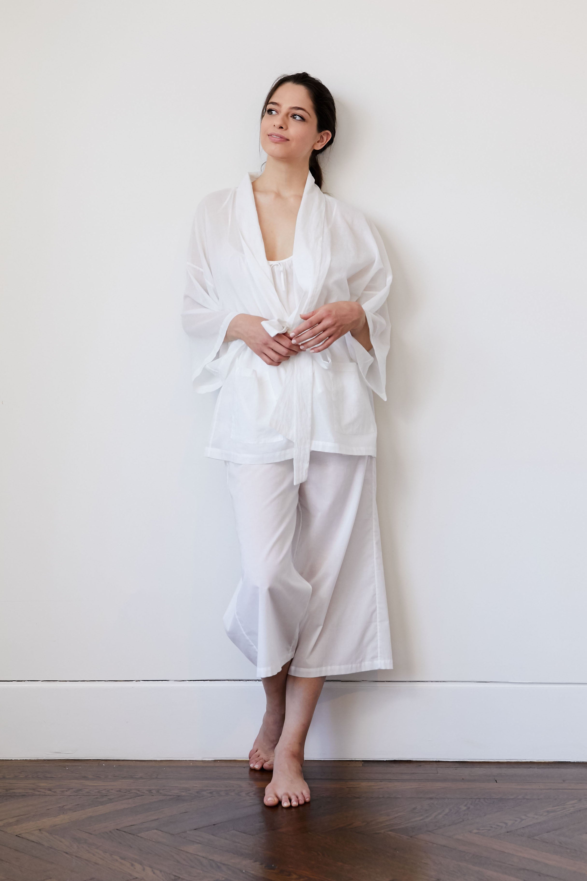 Original Dream White Cotton Kimono Robe