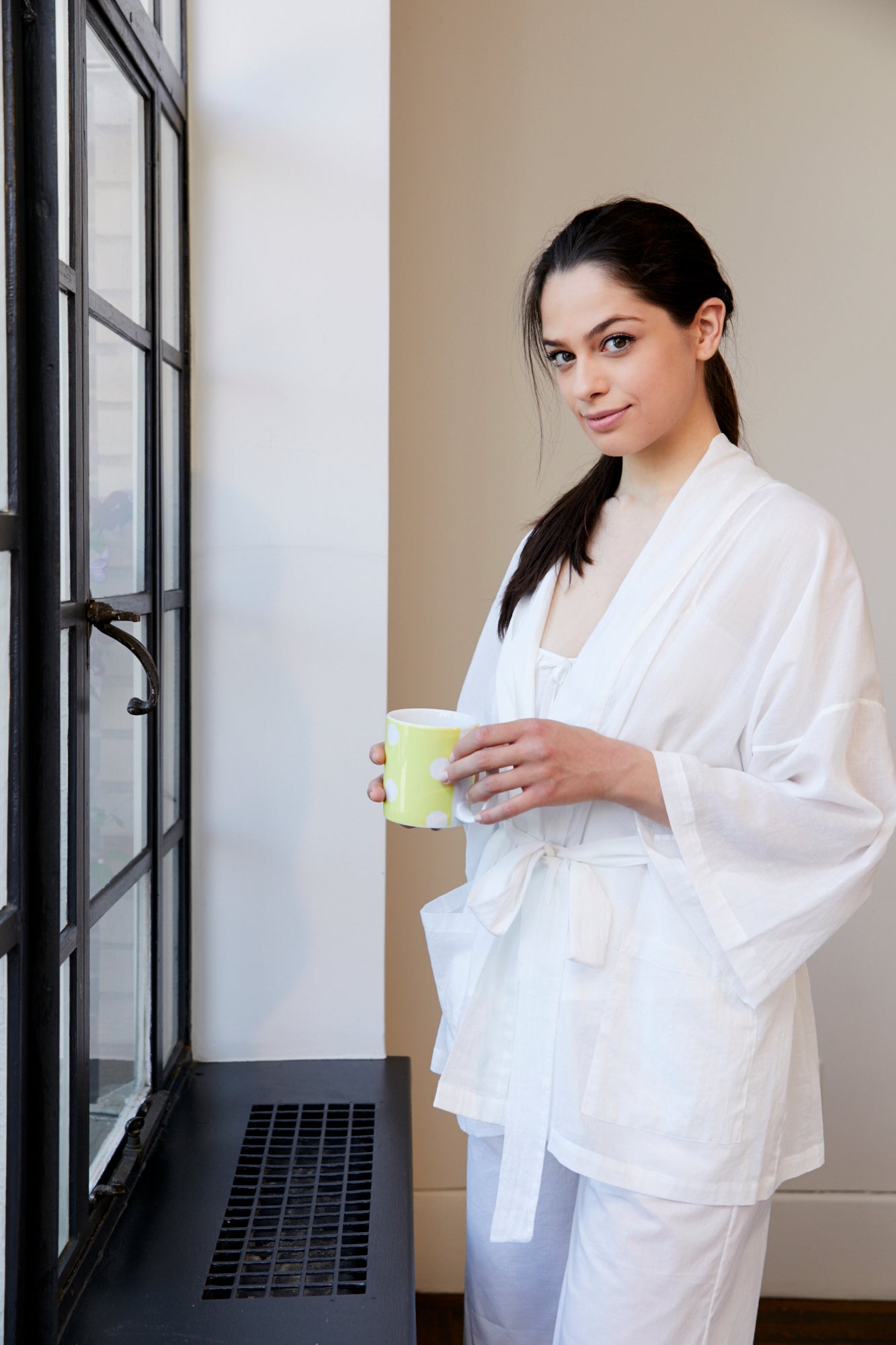 Original Dream White Cotton Kimono Robe